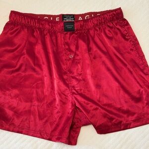 American Eagle Men’s Silk Boxers Size Large, 4” Boxer shorts for Men NWT